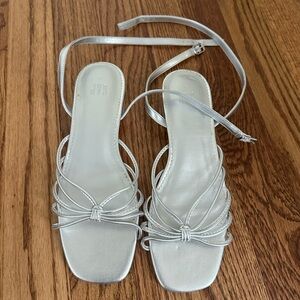 Gap Silver Sandal Heels